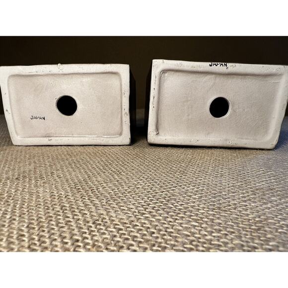 Vintage 1960's Hand Painted Owl Ceramic Bookends Made in Japan - Picture 4 of 12